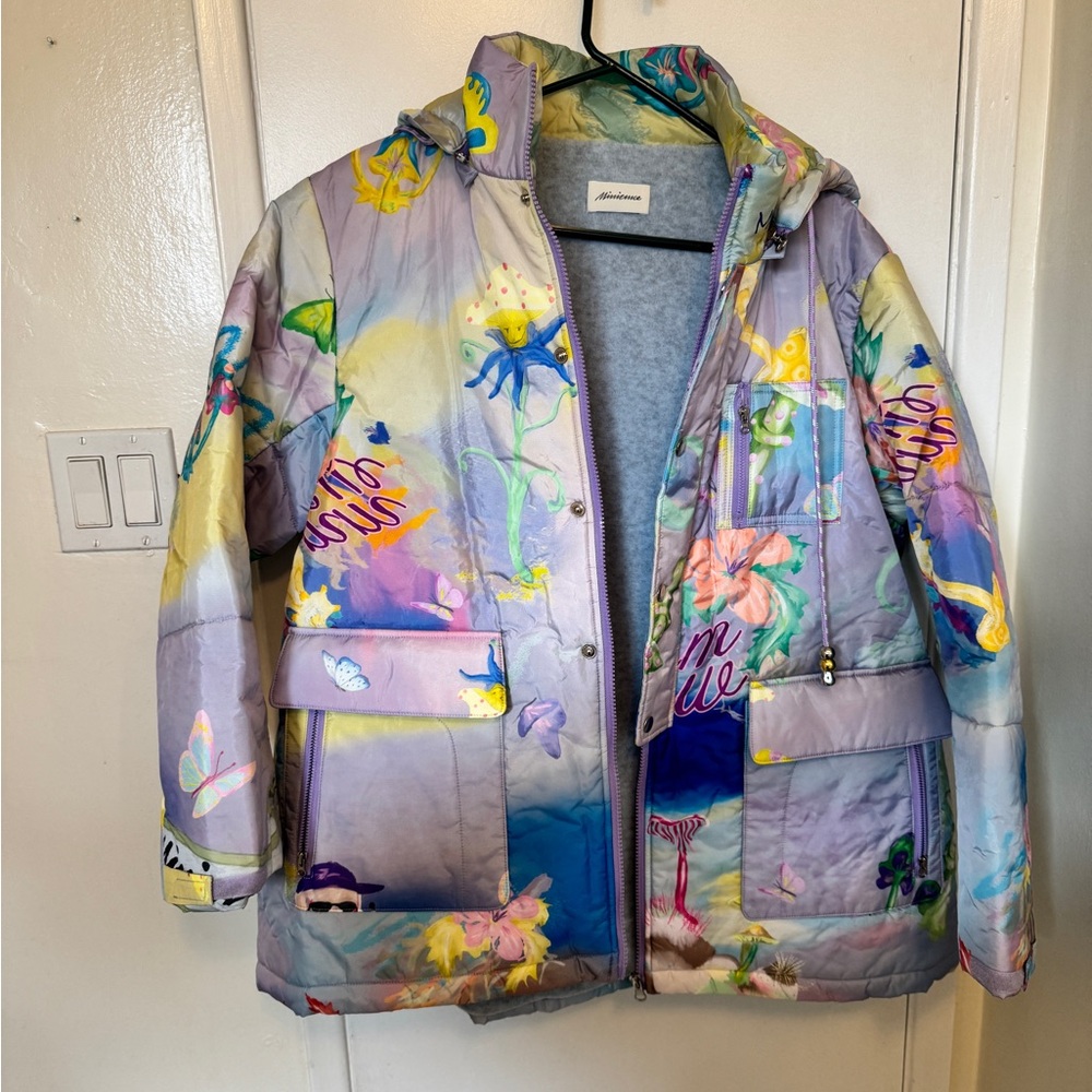 MimiCawe Mush Forest Designer Puffer jacket!One size.